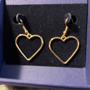 Gold Heart Hoop Earrings